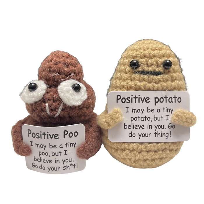 ミニかぎ針編みのぬいぐるみサポート - Positive Poo &amp; Positive Potato