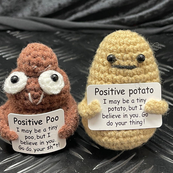 ミニかぎ針編みのぬいぐるみサポート - Positive Poo &amp; Positive Potato