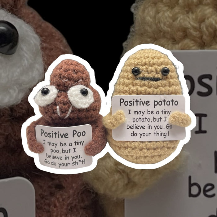 ミニかぎ針編みのぬいぐるみサポート - Positive Poo &amp; Positive Potato