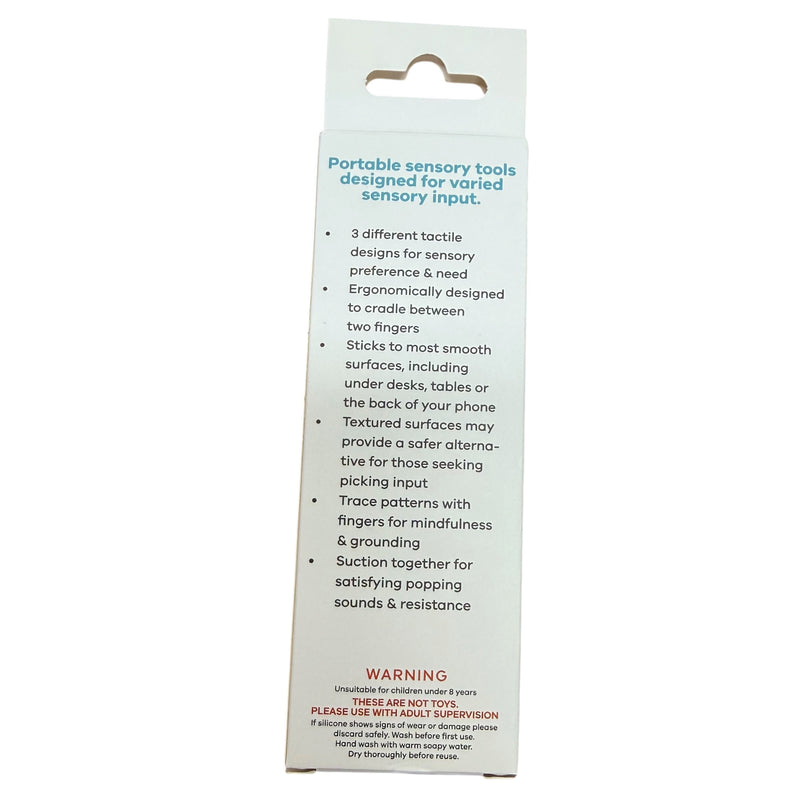 Back of Kaiko POPPI packaging showing sensory uses and safety information