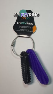 Purple and black Kaiko SpiKEYring dual sensory pad set