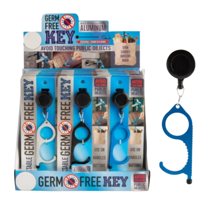 Germ-free Key Retractable Tool with Clip