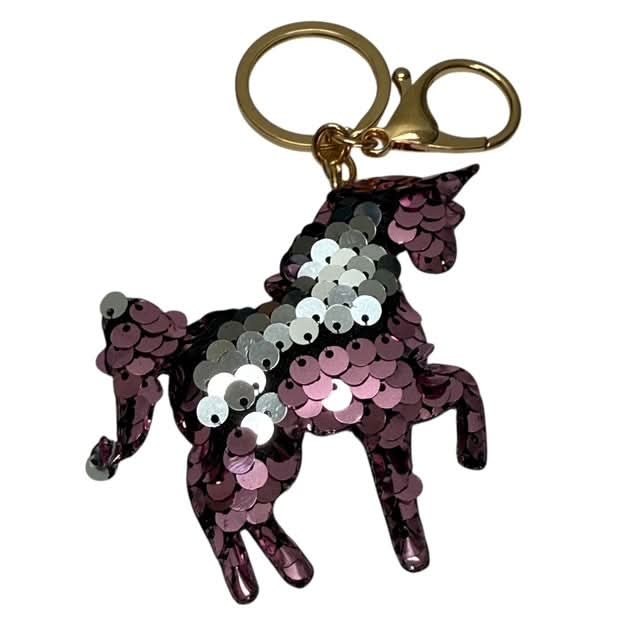 Pink Unicorn Sequin Sensory Keyring by Kaiko