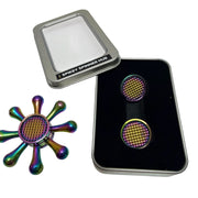 Kaiko Wheel Spinner fitted with a Spikey Spinner Hub beside the packaged pair