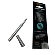 Spikey Spinner Pen by Kaiko with black metal body, spinner and textured Spikey top