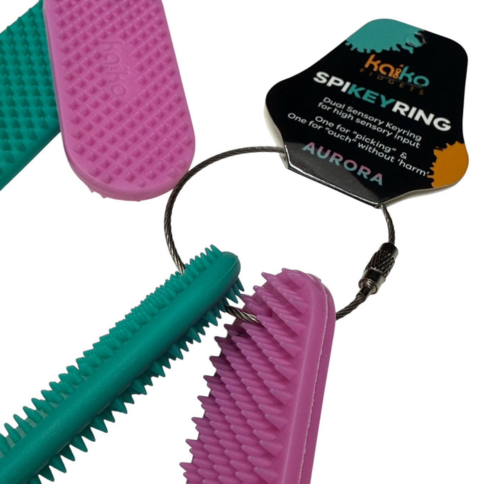 Spikeyring avec 2 supports sensoriels par Kaiko - Support 'Aïe'sans Harm &amp; 'Picking'