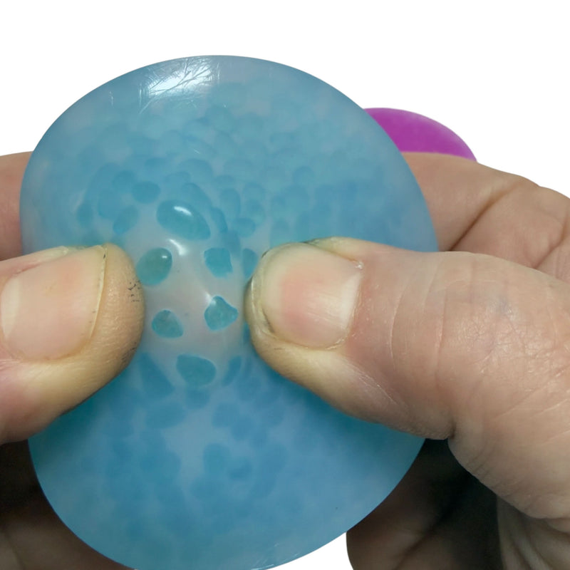 Blue Vivid Stretchy Pick 'Em being picked and pressed