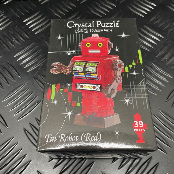 Crystal Puzzle Tin Robot (Red) 3D Jigsaw