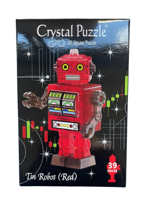 Crystal Puzzle Tin Robot (Red) 3D Jigsaw