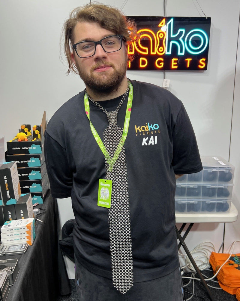 Chain Maille Tie - Hand Crafted by Kaiko Fidgets