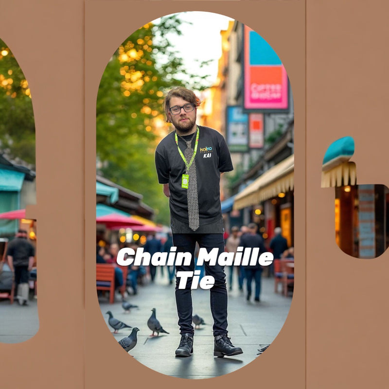 Chain Maille Tie - Hand Crafted by Kaiko Fidgets