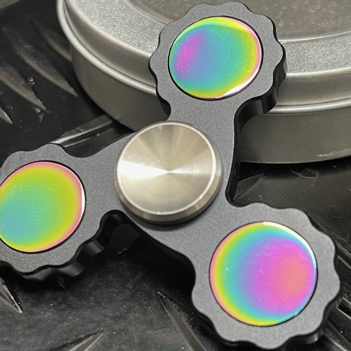 The Tri Spinner - dual black and oil slick colour