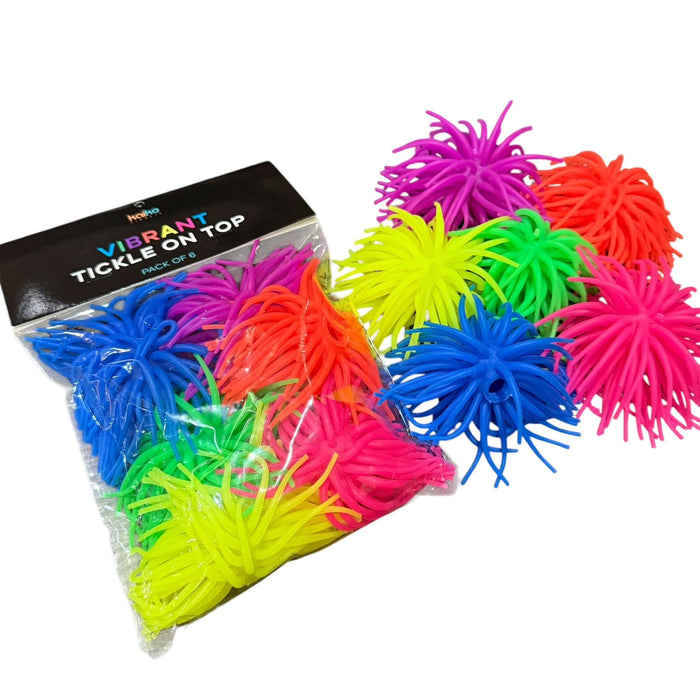 VIBRANT Colour Tickle On Top - Pack of 6 Sensory Squishy Toppers