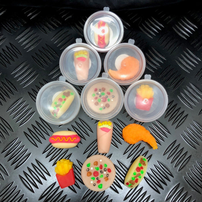 Fast Food Mochi Jelly - Set of all 6 Designs of Sensory Palate Squishies ... (non edible)