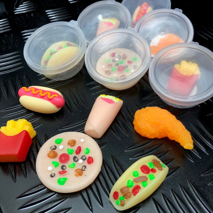 Fast Food Mochi Jelly - Set of all 6 Designs of Sensory Palate Squishies ... (non edible)