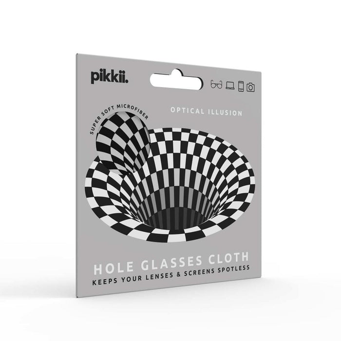 Hole Optical Illusion Fun Micofiber Cloth  - for screens & glasses