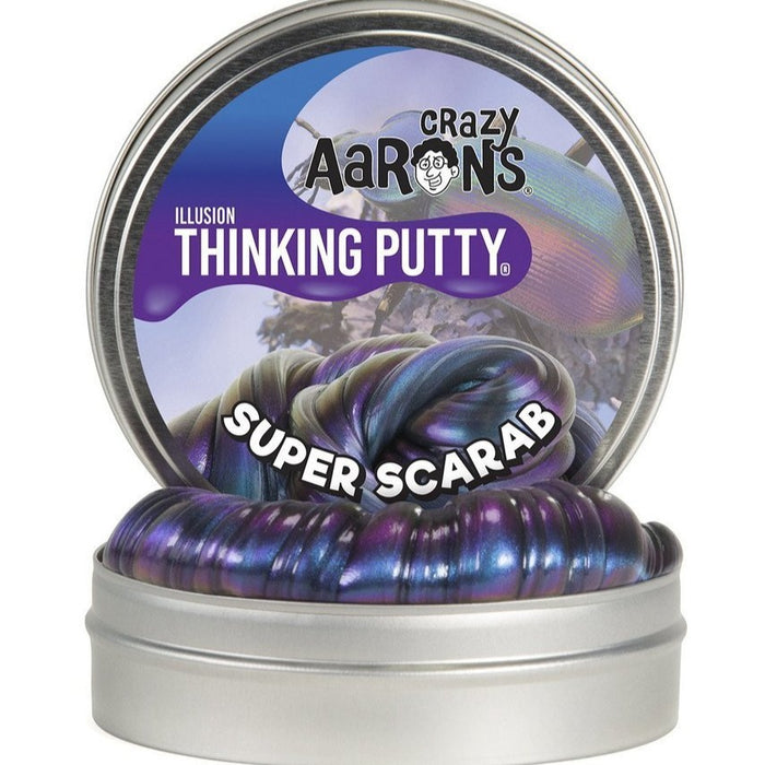 Crazy Aarons Thinking Putty SUPER SCARAB - Illusion 4" (90g) Tin - OIL SLICK - My Sensory Store