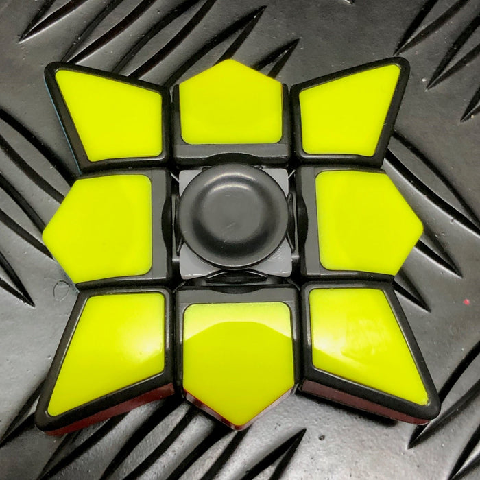 Yellow & White Cube Spinner - My Sensory Store